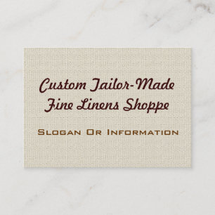 Custom Vintage Linen Large Business Cards