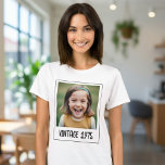 Custom Vintage Milestone Birthday Photo Keepsake T-Shirt<br><div class="desc">Celebrate a special milestone birthday in style with this custom vintage keepsake t-shirt. Designed with a classic retro look, this shirt features space to upload a personal photo, name, and age, making it a one-of-a-kind birthday gift or party outfit. Perfect for milestone celebrations like 30th, 40th, 50th, 60th, and beyond....</div>