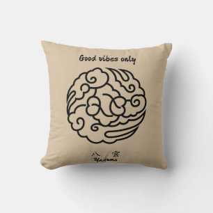 Custom Vintage Minimalist Japanese Family Crest Cushion
