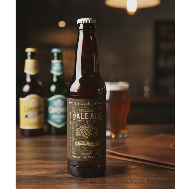 Custom Vintage Pale Ale Bottle Label Sticker (Creator Uploaded)