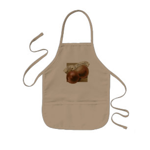 Custom Vintage Peaches Retro Fruit Old School Kids Apron