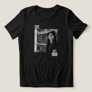 Custom Vintage Photo And Year 30th Birthday Gift  Tri-Blend Shirt