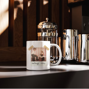 Custom Vintage Photo And Year Birthday Customazed Mug