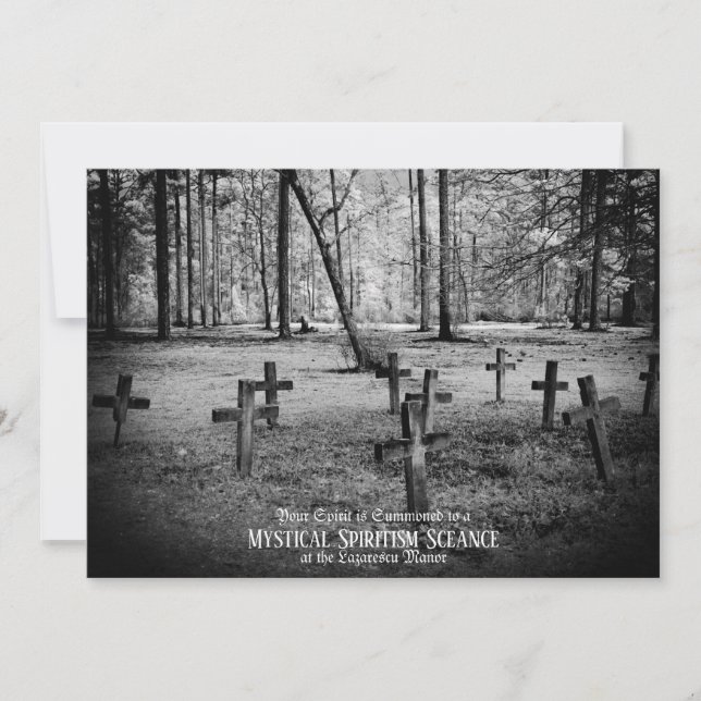 custom vintage photo Halloween party invitation (Front)