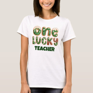 Custom Vintage St Patricks Day One Lucky Teacher T-Shirt