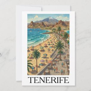 Custom Vintage Tenerife Canary Islands Spain  Card