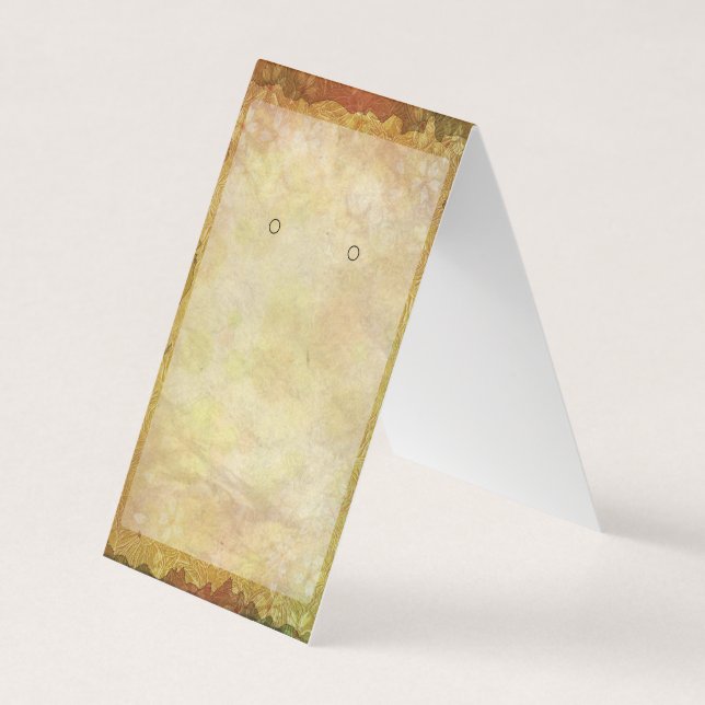 Custom Vintage Tented DIY Earring Display Cards (Front)