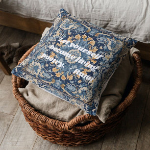 Custom Vintage Tile Nowruz Iranian New Year Gift Cushion