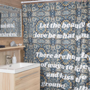 Custom Vintage Tile Nowruz Iranian New Year Gift Shower Curtain