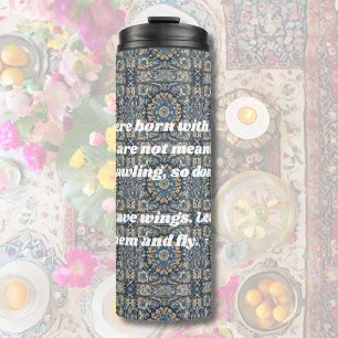 Custom Vintage Tile Nowruz Iranian New Year Gift Thermal Tumbler