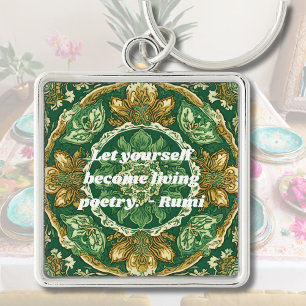 Custom Vintage Tile Nowruz Persian New Year Gift Key Ring