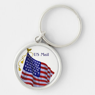 Custom Vintage US Flag Keychain