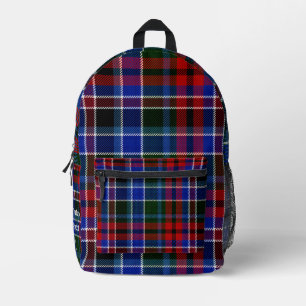 Custom Vintage Vibrant Tartan Plaid Aesthetic Printed Backpack