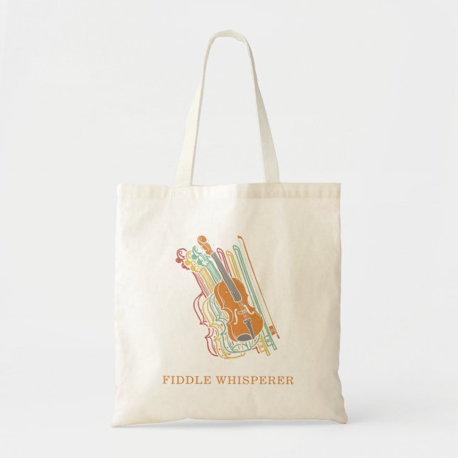 Custom Vintage Violin Gag Fiddle Whisperer  Tote Bag (Front)