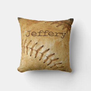 Custom vintage White Baseball white stitching Cushion
