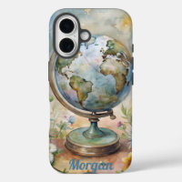 Custom Vintage World Travel Art