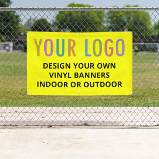 Custom Vinyl Banner Outdoor or Indoor Yellow 3x5