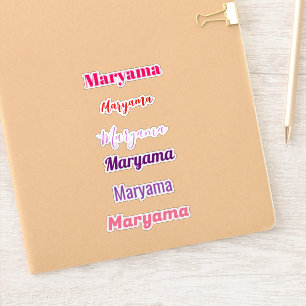 Custom Vinyl Name Stickers