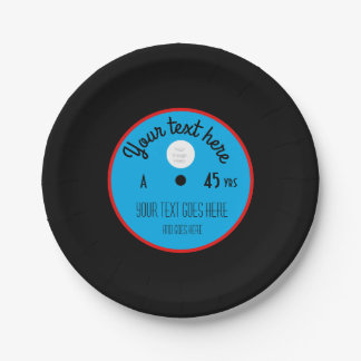 Custom Vinyl Record Paper Plates – Personalised 