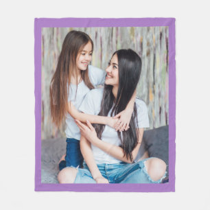 Custom Violet Aunt Photo Throw Gift from Kids Fleece Blanket