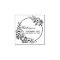 Custom Violet Hand-drawn Wreath Return Address