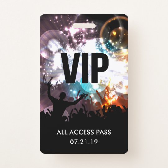 Custom VIP All Access Concert Badge Invitation ID Badge | Zazzle