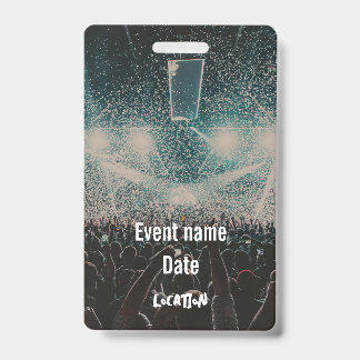 Custom VIP All Access Concert Crowd Silhouette ID Badge