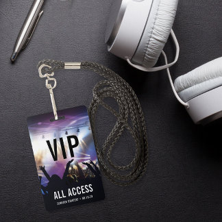 Custom VIP All Access Concert ID Badge