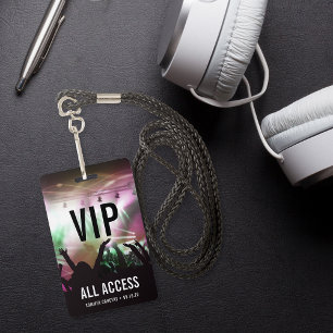 Custom VIP All Access Concert ID Badge