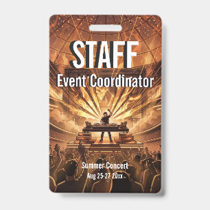Custom VIP All Access Festival Pass Concert Badge ID Badge