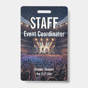 Custom VIP All Access Festival Pass Concert Badge ID Badge