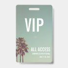 Custom VIP All Access Festival Pass Concert Badge