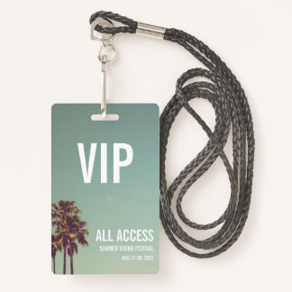 Custom VIP All Access Festival Pass Concert Badge ID Badge