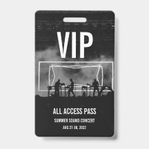 Custom VIP All Access Pass Concert Badge ID Badge