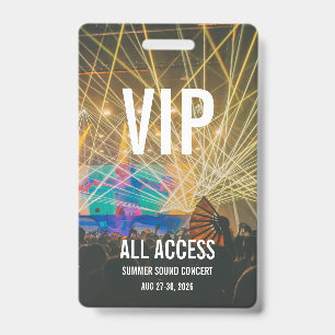 Custom VIP All Access Pass Concert Badge ID Badge