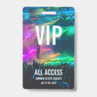 Custom VIP All Access Pass Concert Badge