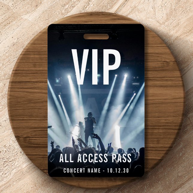 Custom VIP All Access Pass Concert Event ID Badge (Creator Uploaded)