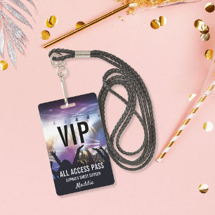 Custom VIP All Access Sweet Sixteen Guest ID Badge