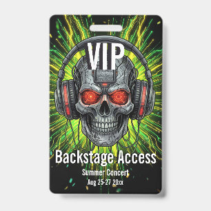 Custom VIP Backstage Access Pass Concert Badge ID Badge