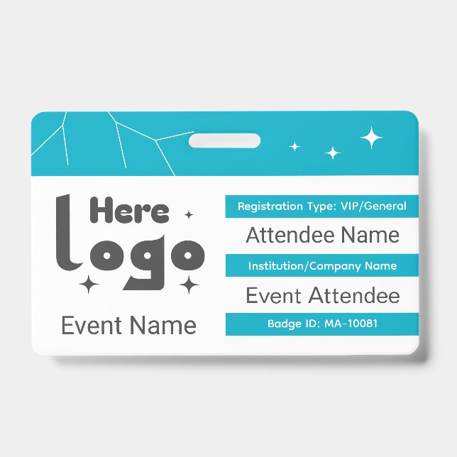 Custom VIP Gala Badge ID (Front)