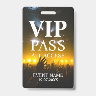 Custom VIP QR Code Event Badge ID Badge