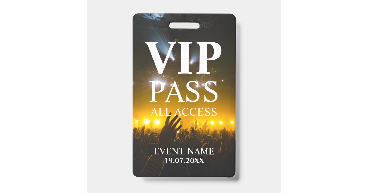 Vip Image Code Link Custom VIP QR Code Event Badge ID Badge | Zazzle