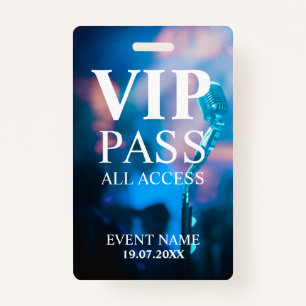 Custom VIP QR Code Event bokeh Badge ID Badge