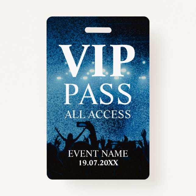 Custom VIP QR Code Event Confetti Badge ID Badge (Front)