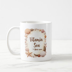 Custom “Vitamin Sea” Quote with Name Coffee Mug