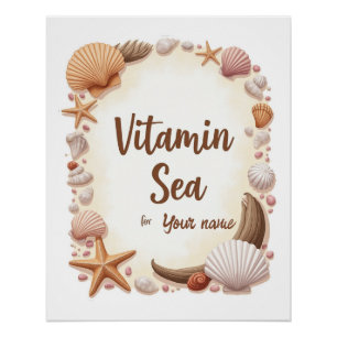 Custom “Vitamin Sea” Quote with Name Poster