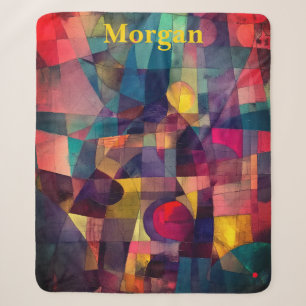 Custom Vivid Abstract Geometric Art  Sherpa Blanket