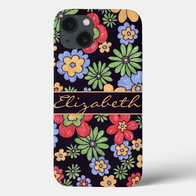 Custom Vivid Colourful Flowers to Personalise Case-Mate iPhone Case (Back)