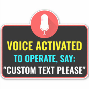 Custom Voice Activated Sticker For Dispenser