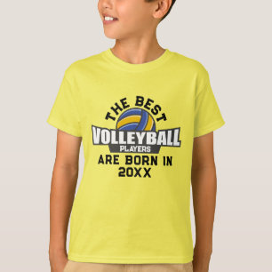 Custom Volleyball Birth Year Name Number T-Shirt